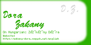 dora zakany business card